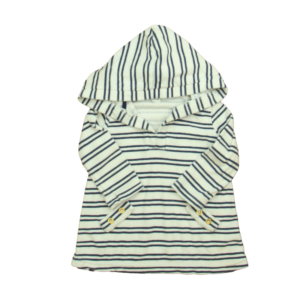 Cabanalife Boys White | Blue Stripe Cover-up size: 6-12 Months